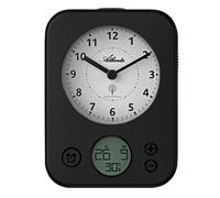 Atlanta 1848/7 Réveil radiofréquence noir avec lumière Snooze