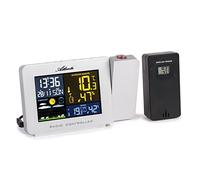 Atlanta 1887/19 Réveil à projection radio, station météo, avec température, humidité, prévisions météorologiques, date, lumière et répétition