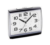Atlanta 1919/4 Réveil quartz analogique anthracite silencieux sans tic-tac avec lumière snooze