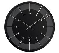 Atlanta 4471/7 Horloge murale bois noir ronde