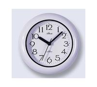 Atlanta 454/0 Horloge murale Horloge de table Horloge de salle de bains Quartz blanc rond protégé contre l'eau
