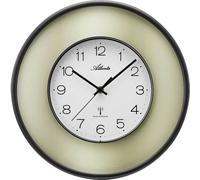 Atlanta 4540/9 Horloge murale radio-pilotée, robuste, or, avec cache en verre minéral