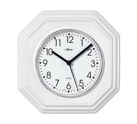 Atlanta 6010 Horloge murale cuisine Quartz analogique céramique blanche octogonale