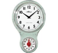 Atlanta 6124/6 Horloge murale cuisine Quartz analogique vert Minuterie
