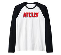 Atlanta Baseball ATL Georgia City US Vintage Manche Raglan