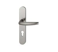 Poignées sur plaques clé I - entraxe 92 mm - aspect inox - Atlanta HOPPE