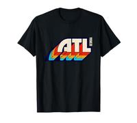 Atlanta Georgia ATL Vintage Retro années 1970 1980 Typographie T-Shirt
