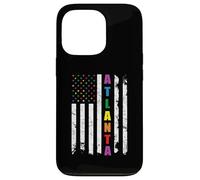 Atlanta Georgia LGBTQ Gay Pride Month American Flag Rainbow Coque pour iPhone 13 Pro