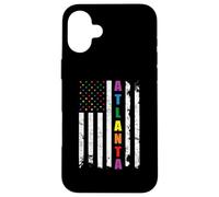 Atlanta Georgia LGBTQ Gay Pride Month American Flag Rainbow Coque pour iPhone 16 Plus