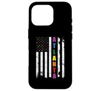 Atlanta Georgia LGBTQ Gay Pride Month American Flag Rainbow Coque pour iPhone 16 Pro