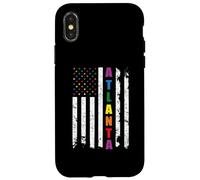 Atlanta Georgia LGBTQ Gay Pride Month American Flag Rainbow Coque pour iPhone X/XS