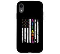 Atlanta Georgia LGBTQ Gay Pride Month American Flag Rainbow Coque pour iPhone XR