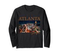 Atlanta, Georgia Night Skyline ATL 404 Pride Manche Longue