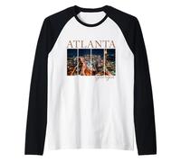 Atlanta, Georgia Night Skyline ATL 404 Pride Manche Raglan