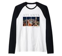 Atlanta, Georgia Night Skyline ATL 404 Pride Manche Raglan