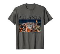 Atlanta, Georgia Night Skyline ATL 404 Pride T-Shirt