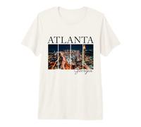Atlanta, Georgia Night Skyline ATL 404 Pride T-Shirt Haut de Gamme
