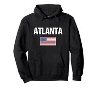 Atlanta Georgia USA Drapeau États-Unis d’Amérique Sweat à Capuche