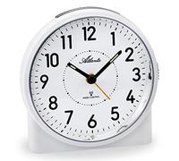 Atlanta Grand réveil radio-piloté analogique avec lumière snooze Crescendo chiffres - 1843/0 (blanc)