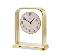 Atlanta Horloge de table radio-pilotée en verre et métal - Analogique - Doré - 3119/9