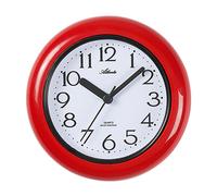 Atlanta Montre de bain étanche à quartz avec ventouse à suspendre ou à poser Rouge - 454/1