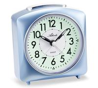Atlanta Réveil sans tic-tac Silencieux avec lumière Snooze Crescendo à Quartz analogique - 2128 (Bleu)