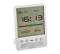 Atlanta Réveil Standard Numérique Hygromètre Slim Blanc 2870/0