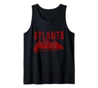 Atlanta Skyline Guitare Georgia ATL Music Scene Pride Vintage Débardeur