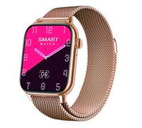 Atlanta Tracker de fitness avec fréquence cardiaque, pression artérielle, ECG, mains libres, sommeil, pas, écran couleur, montre intelligente avec bracelet de rechange - 9725/9 (doré)