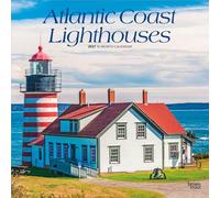 Atlantic Coast Lighthouses | 2027 12 x 24 Inch (Hanging) Monthly Square Wall Calendar | Plastic-Free | BrownTrout | USA United States of America Scenic Nature Ocean Sea East