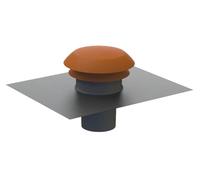 Atlantic Bicycle Chapeau de toiture CPR 125 R – Rond Rouge – diamètre 125