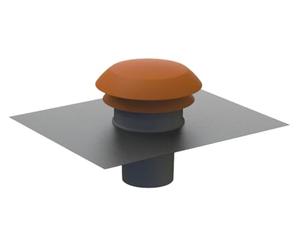 ATLANTIC CPR 125 R Chapeau de toiture Rond/Rouge - diamètre 125