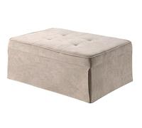 Atlantic Home Collection ATLFG Finn Pouf Multifonctionnel, Ultra Large, 100 x 70 x 41 cm, Crème