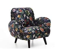 Atlantic Home Collection Ben, Fauteuil en Velours, Design Floral