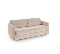 Atlantic Home Collection Canapé-lit rembourré de qualité supérieure, Beige, pour Dormir Longtemps, avec Surface de Couchage 140/200 cm, 193 x 93 x 90 cm (l x p x h)