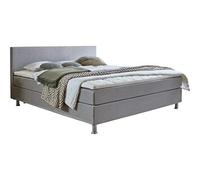 Atlantic Home Collection Edison Lit Boxeur, Surface de Couchage 180 x 200 cm, Dureté H2, Surmatelas Inclus Gris