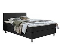 Atlantic Home Collection Edison Lit Boxing avec Grille et Matelas à Ressorts H3, Anthracite, 120 x 200 cm