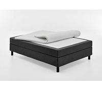 Atlantic Home Collection Happy Lit Boxeur sans tête de lit, Matelas à Ressorts ensachés 7 Zones Dureté H3 Tissu Anthracite 120/200 cm Hauteur de Couchage env. 58 cm