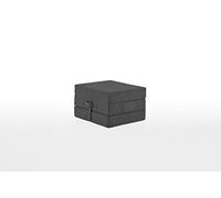 Atlantic Home Collection Lenny Pouf Pliant, 75 x 195 x 15 cm, Anthracite