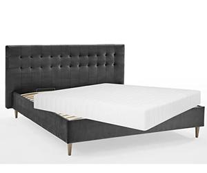 Atlantic Home Collection Veronika Cadre de Lit, 140 x 200 cm, avec Matelas à Ressorts Ensachés 7 Zones, Coffre et Sommier à Lattes