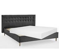 Atlantic Home Collection Veronika Cadre de Lit, 160 x 200 cm, avec Matelas à Ressorts Ensachés 7 Zones, Coffre et Sommier à Lattes