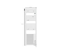 Atlantic Sèche-Serviettes soufflant Doris Etroit - 500 + 1000W - Blanc Carat