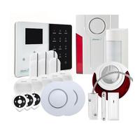 Atlantic's - Alarme Maison sans Fil IP IPEOS KIT 13 MD-334R - Pack Alarme WiFi - Paramétrage à Distance Blanc/Noir