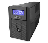 Atlantis A03-HP1003 Alimentation sans interruption à onde sinusoïdale pure 800VA 480W Line Interactive,écran LCD, port USB-HID,2 sorties Shuko + câble d'alimentation,1 batterie 12V-9Ah,protection RJ45
