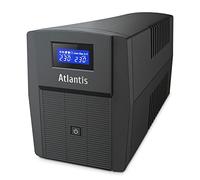 Atlantis A03-HP1503 Alimentation sans interruption à onde sinusoïdale pure 1200VA 720W Line Interactive,écran LCD, port USB-HID,3 prises IEC + 2 prises Schuko + câble d'alimentation,2 batteries 12V-7A
