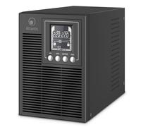 Atlantis A03-OP1002 Onduleur (UPS) Online Double Conversion et Pure sinusoïde avec Une Puissance de 1000VA 900W, Tour, écran LCD, USB, RS-232 série, 4 Sorties IEC, Port EPO, Slot SNMP, 2x12V-9Ah