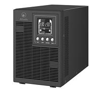 Atlantis A03-OP1502P Pro Onduleur (UPS) Online Double Conversion et Pure sinusoïde avec Une Puissance de 1500VA 1350W, Tour, écran LCD, USB, RS-232 série, 4 Sorties IEC, Slot SNMP, 3x12V-9Ah