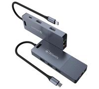 Atlantis A04-TC_DK48 Station d'accueil Dual Display USB C (Type C) vers HDMI 4K, Double Sortie HDMI, Gigabit Ethernet RJ45, 3 USB 3.0, 1 PD-85W. Câble de 18 cm. Compatible avec Tous Les Portables.