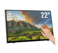 Atlantis A05-T22A-VHDM Moniteur tactile 22 pouces, écran 10 touches, Full HD 1920x1080, HDMI VGA DP, inclinable 15°-50°, verre de protection 7H, contraste 1000:1, angle 178/178, Vesa 100