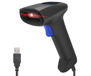 Atlantis A08-LD190-2D Scanner de Code-Barres 1D et 2D Optique (640x480), 60fps, Lecture Depuis Smartphone et écran, Code pharmaceutique, Connexion USB, Guide de démarrage Rapide.